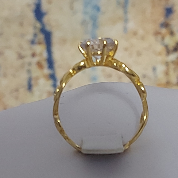 925 Sterling Silver Swirl Ring, Plated with 1 Micr - Picture 8 of 11